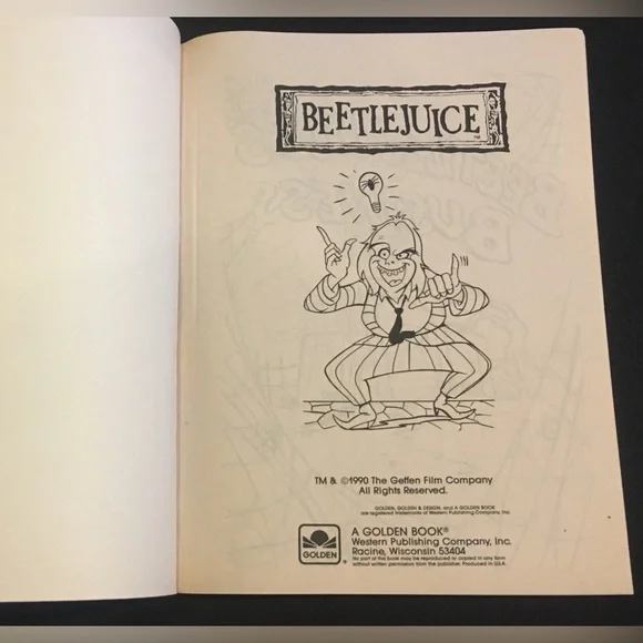 RARE 90s Coloring Book Beetlejuice Vintage - Picture 5 of 16